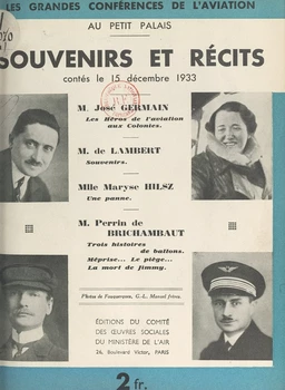 Souvenirs et récits contés le 15 décembre 1933