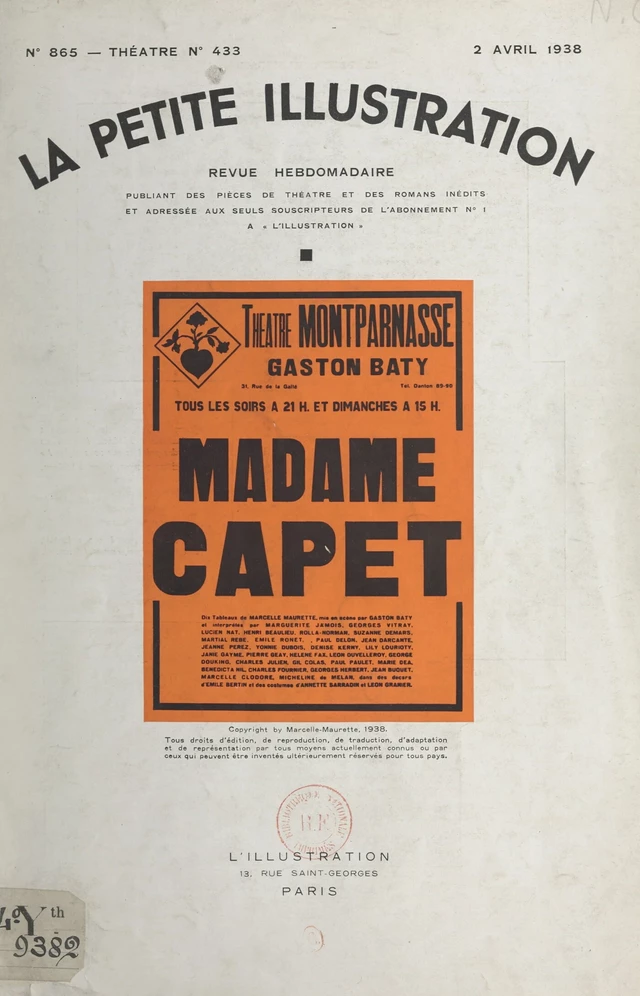 Madame Capet - Marcelle Maurette - FeniXX réédition numérique