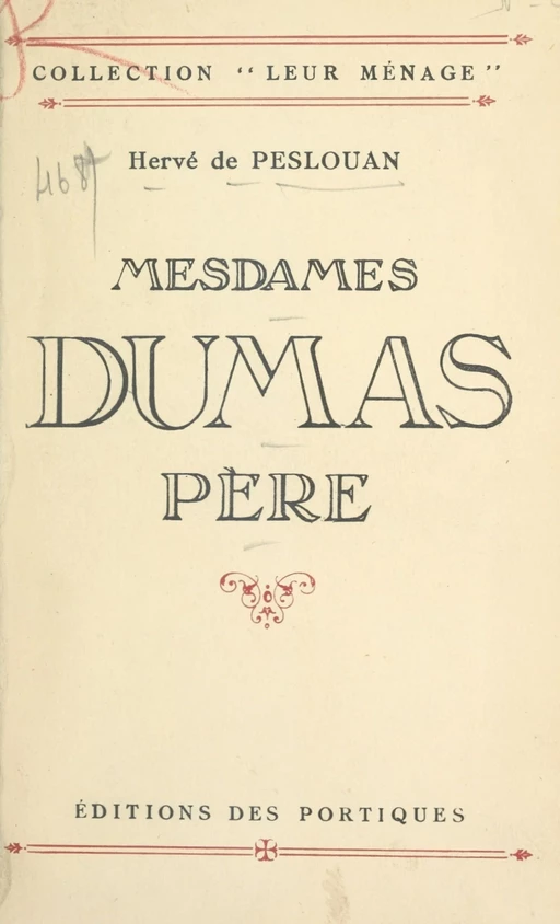 Mesdames Dumas père - Hervé de Peslouan - FeniXX réédition numérique