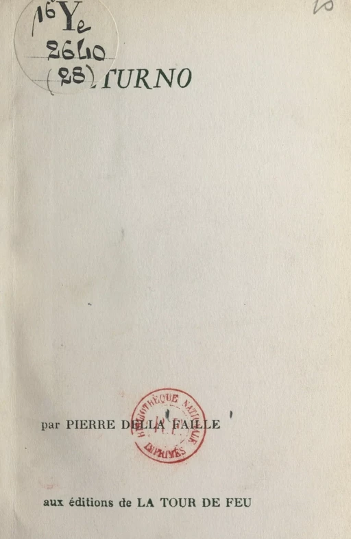 Volturno - Pierre Della Faille - FeniXX réédition numérique