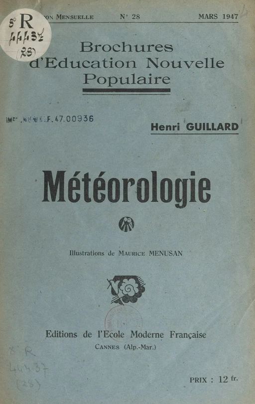 Météorologie - Henri Guillard - FeniXX réédition numérique