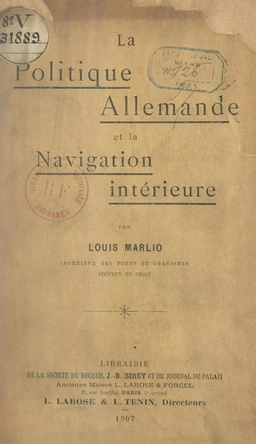 La politique allemande et la navigation intérieure