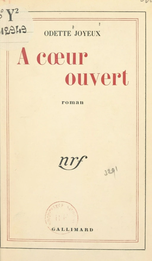 À cœur ouvert - Odette Joyeux - FeniXX réédition numérique