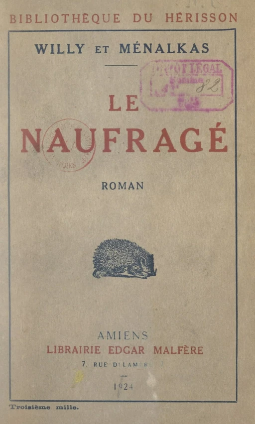 Le naufragé -  Ménalkas,  Willy - FeniXX réédition numérique