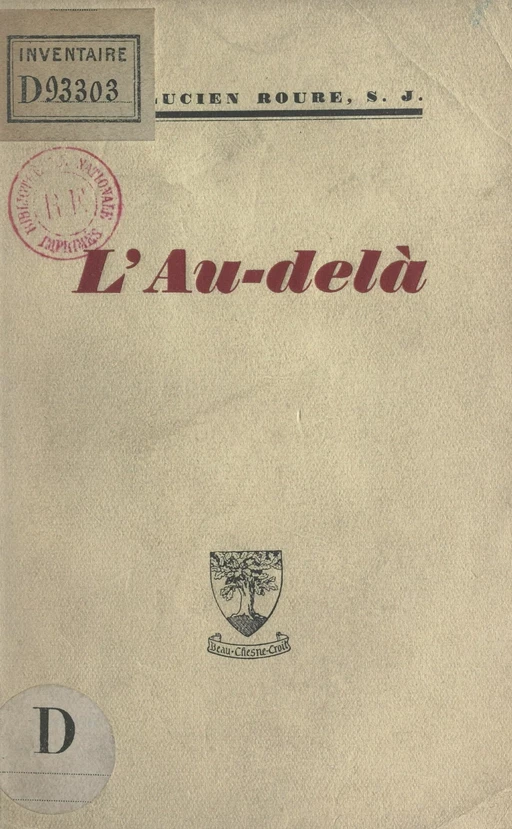 L'au-delà - Lucien Roure - FeniXX réédition numérique