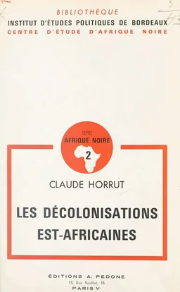 Les décolonisations Est-africaines