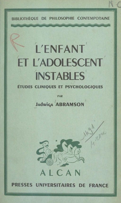 L'enfant et l'adolescent instables - Jadwiga Abramson - FeniXX réédition numérique