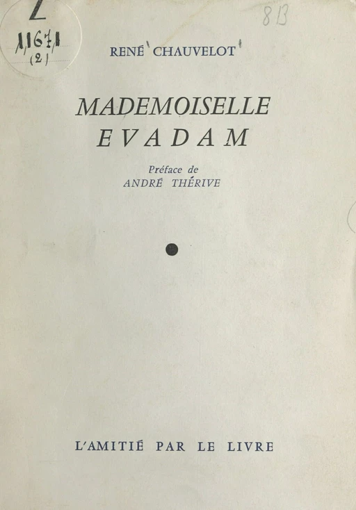 Mademoiselle Evadam - René Chauvelot - FeniXX réédition numérique