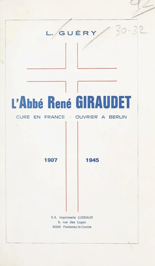 L'abbé René Giraudet - Louis Guéry - FeniXX réédition numérique