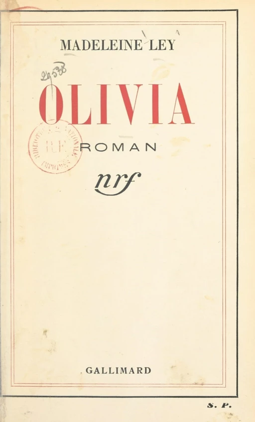 Olivia - Madeleine Ley - FeniXX réédition numérique