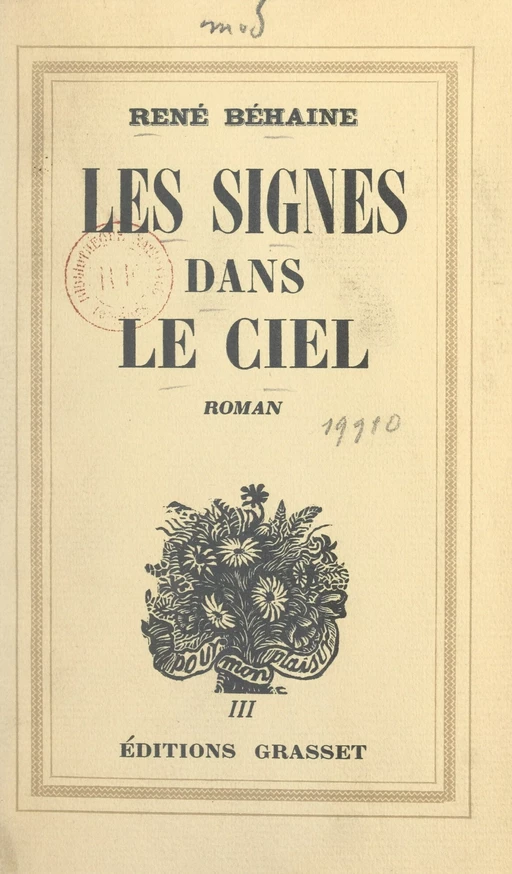 Histoire d'une société (10). Les signes dans le ciel - René Béhaine - FeniXX réédition numérique