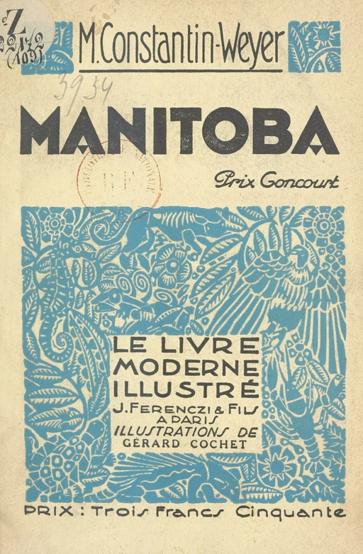 Manitoba - Maurice Constantin-Weyer - FeniXX réédition numérique