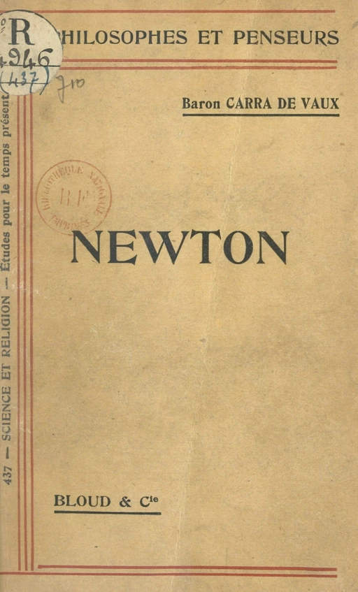 Newton - Bernard Carra de Vaux - FeniXX réédition numérique