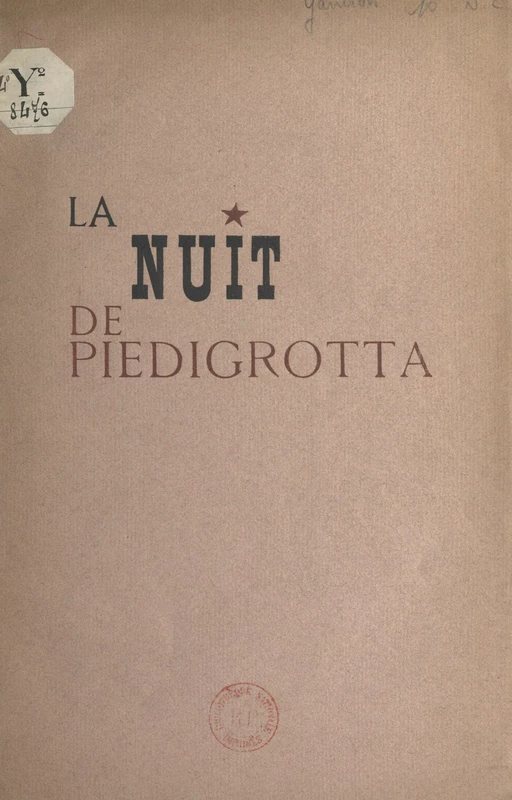 La nuit de Piedigrotta - Yves Gandon - FeniXX réédition numérique