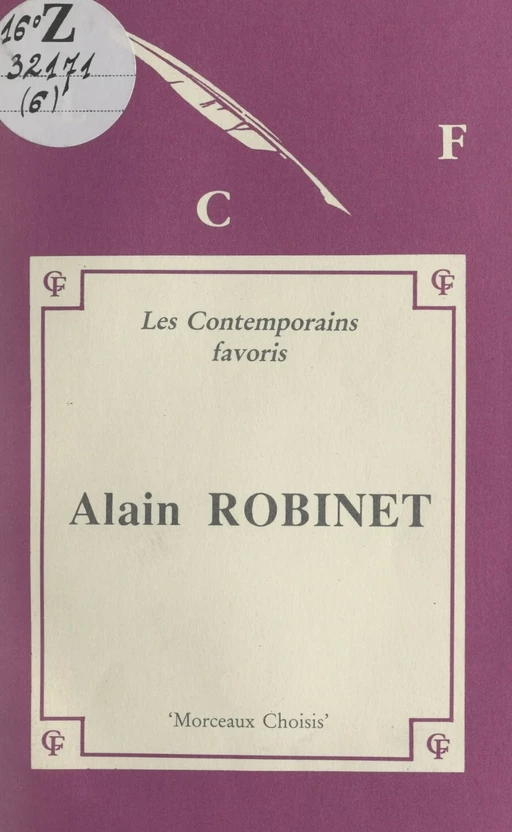 Alain Robinet, morceaux choisis - Alain Robinet - FeniXX réédition numérique