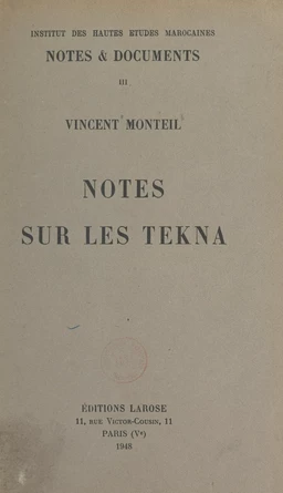 Notes sur les Tekna