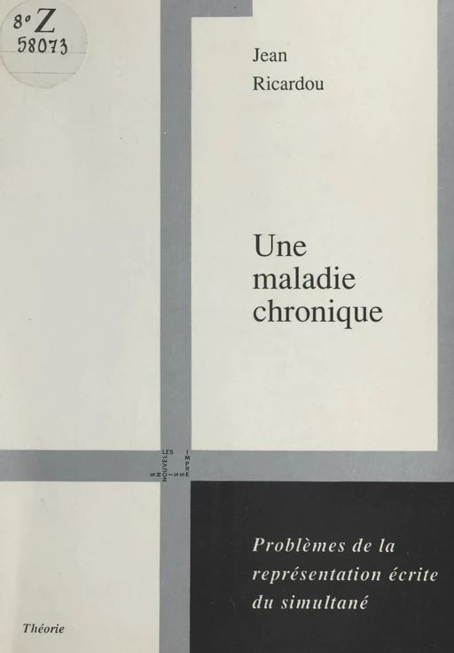 Une maladie chronique - Jean Ricardou - FeniXX réédition numérique