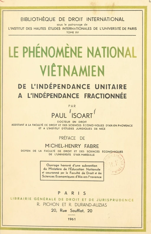 Le phénomène national viêtnamien - Paul Isoart - FeniXX réédition numérique