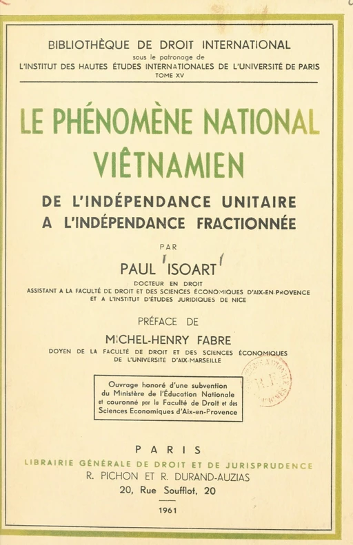 Le phénomène national viêtnamien - Paul Isoart - FeniXX réédition numérique