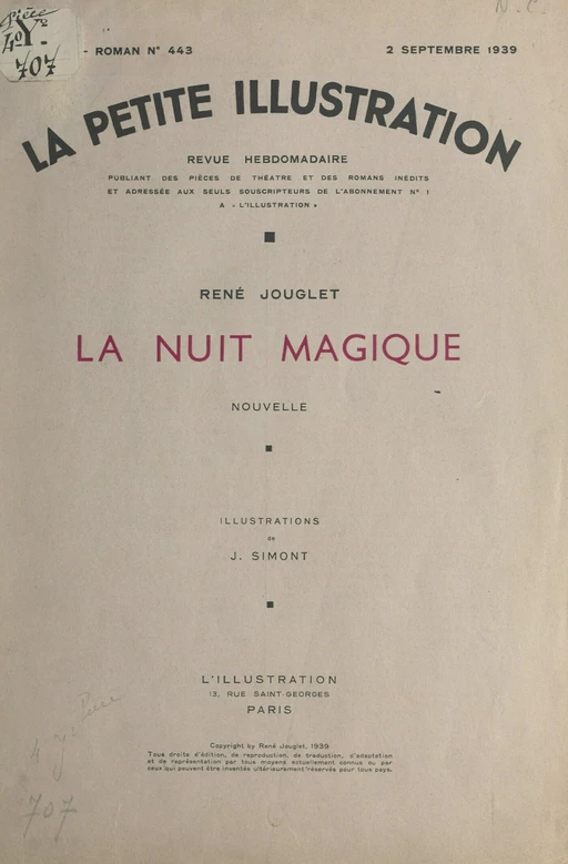 La nuit magique - René Jouglet - FeniXX réédition numérique