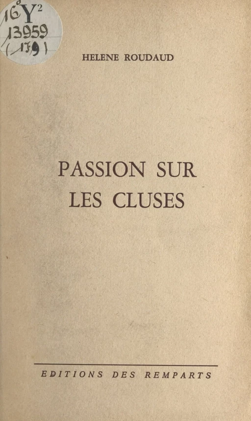 Passion sur les Cluses - Hélène Roudaud - FeniXX réédition numérique