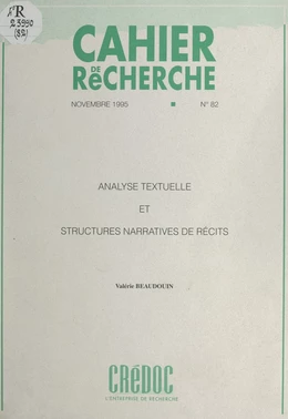 Analyse textuelle et structures narratives de récits