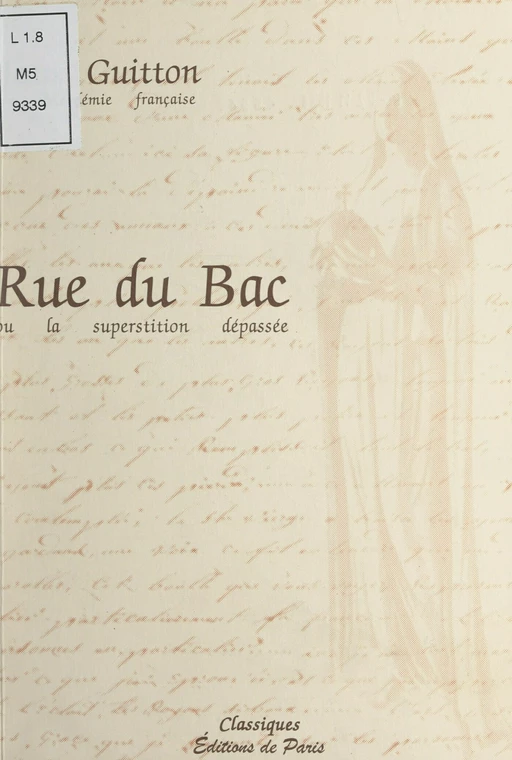 Rue du Bac - Jean Guitton - FeniXX réédition numérique