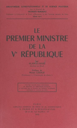 Le Premier ministre de la Ve République