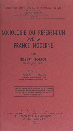 Sociologie du référendum dans la France moderne