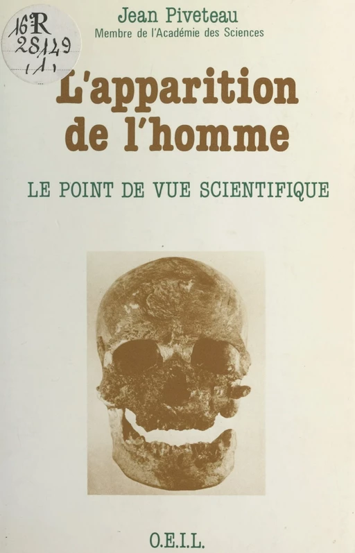 Image de l'Homme dans la pensée scientifique - Jean Piveteau - FeniXX réédition numérique