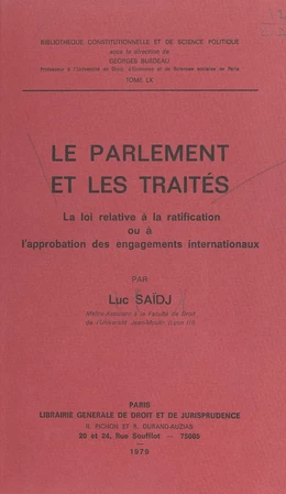 Le Parlement et les traités