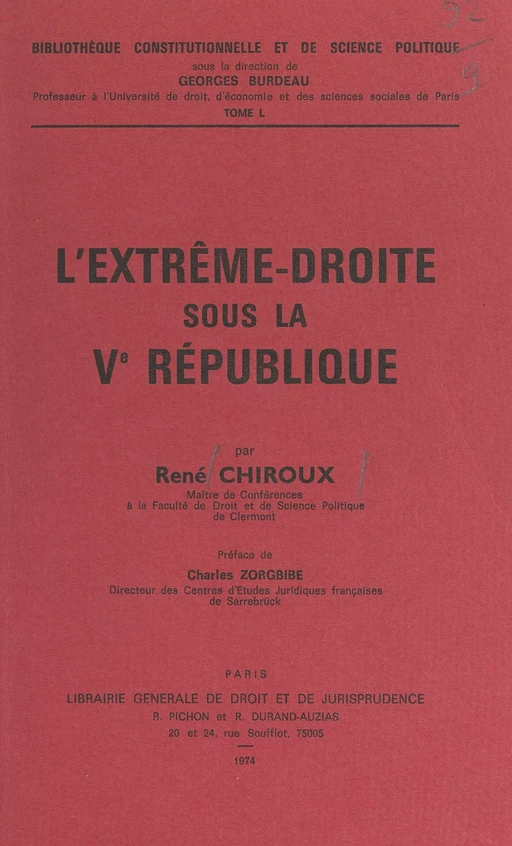 L'extrême-droite sous la Ve République - René Chiroux - FeniXX réédition numérique