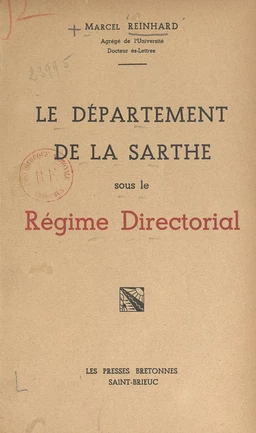 Le département de la Sarthe sous le régime directorial