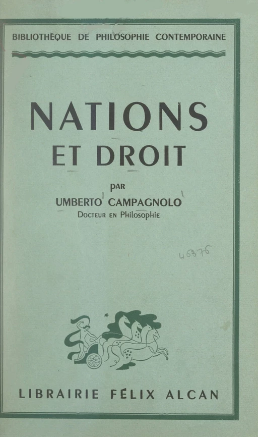 Nations et droit - Umberto Campagnolo - FeniXX réédition numérique