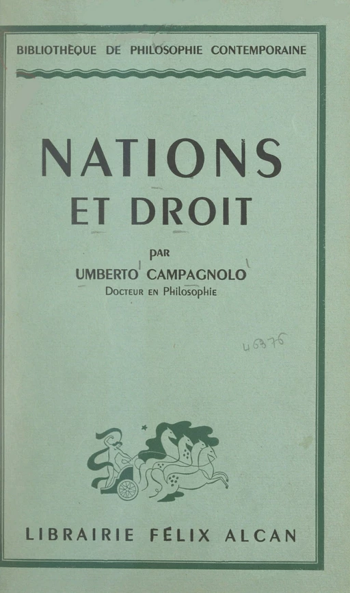 Nations et droit - Umberto Campagnolo - FeniXX réédition numérique