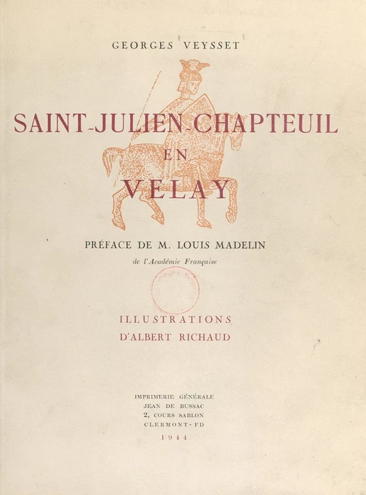 Saint-Julien-Chapteuil en Velay - Georges Veysset - FeniXX réédition numérique