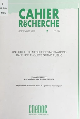 Une grille de mesure des motivations dans une enquête grand public