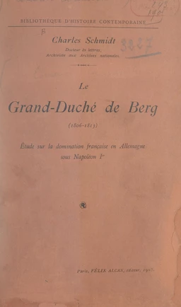 Le grand-duché de Berg, 1806-1813