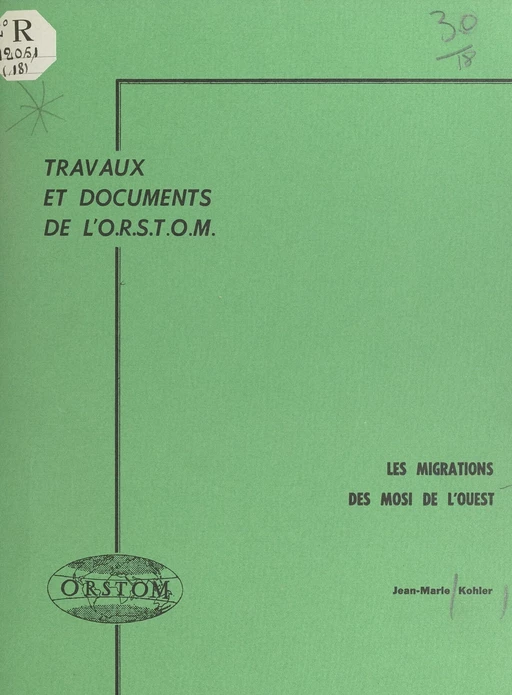 Les migrations des Mosi de l'ouest - Jean Marie Kohler - FeniXX réédition numérique