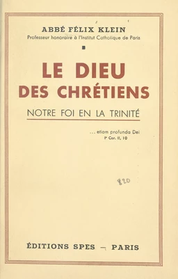 Le Dieu des Chrétiens