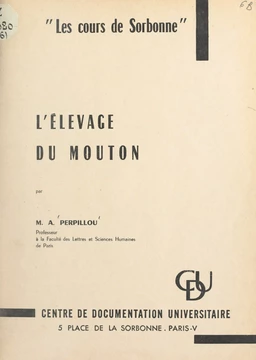 L'élevage du mouton