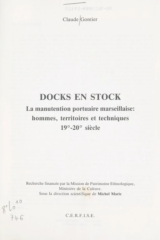 Docks en stock - Claudie Gontier - FeniXX réédition numérique