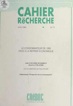 Le consommateur de 1995 face à la reprise économique