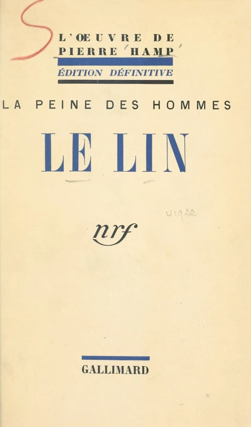 Le lin - Pierre Hamp - FeniXX réédition numérique