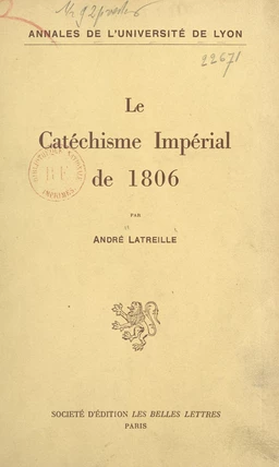 Le catéchisme impérial de 1806