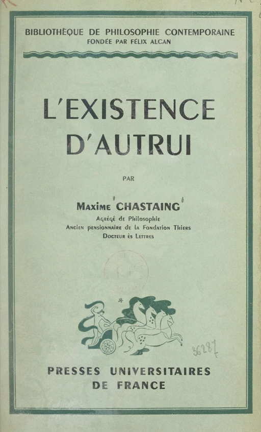 L'existence d'autrui - Maxime Chastaing - FeniXX réédition numérique