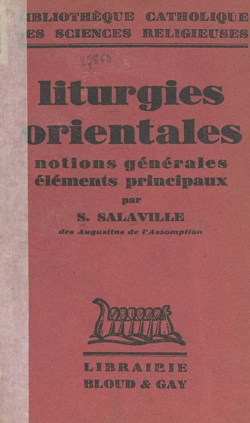 Liturgies orientales - Sévérien Salaville - FeniXX réédition numérique