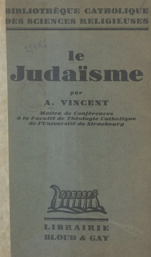 Le judaïsme - Albert Vincent - FeniXX réédition numérique