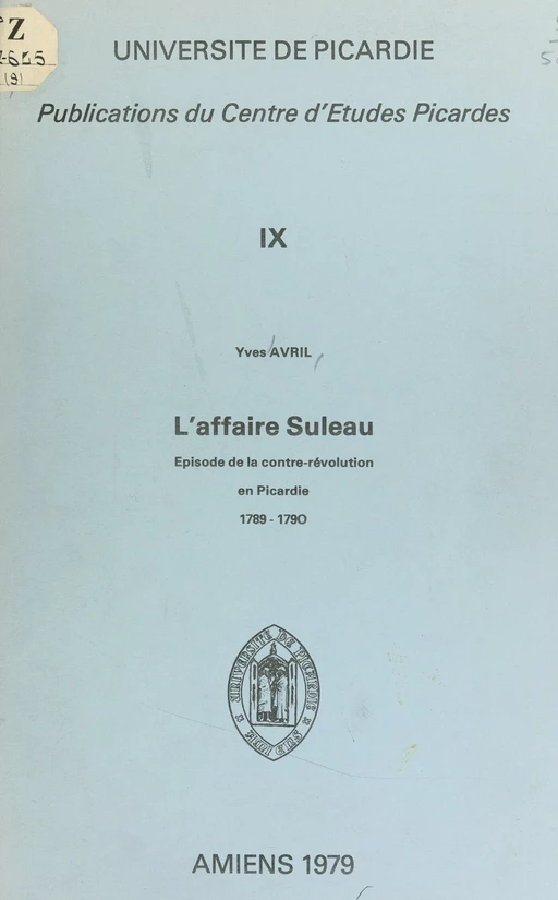 L'affaire Suleau - Yves Avril - FeniXX réédition numérique