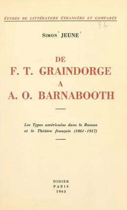 De F. T. Graindorge à A. O. Barnabooth